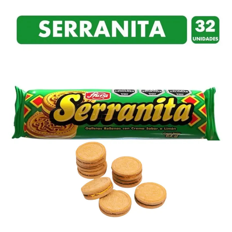 Galletas Serranita Fruna Sabor Vainilla - Caja Con 32 Unidad