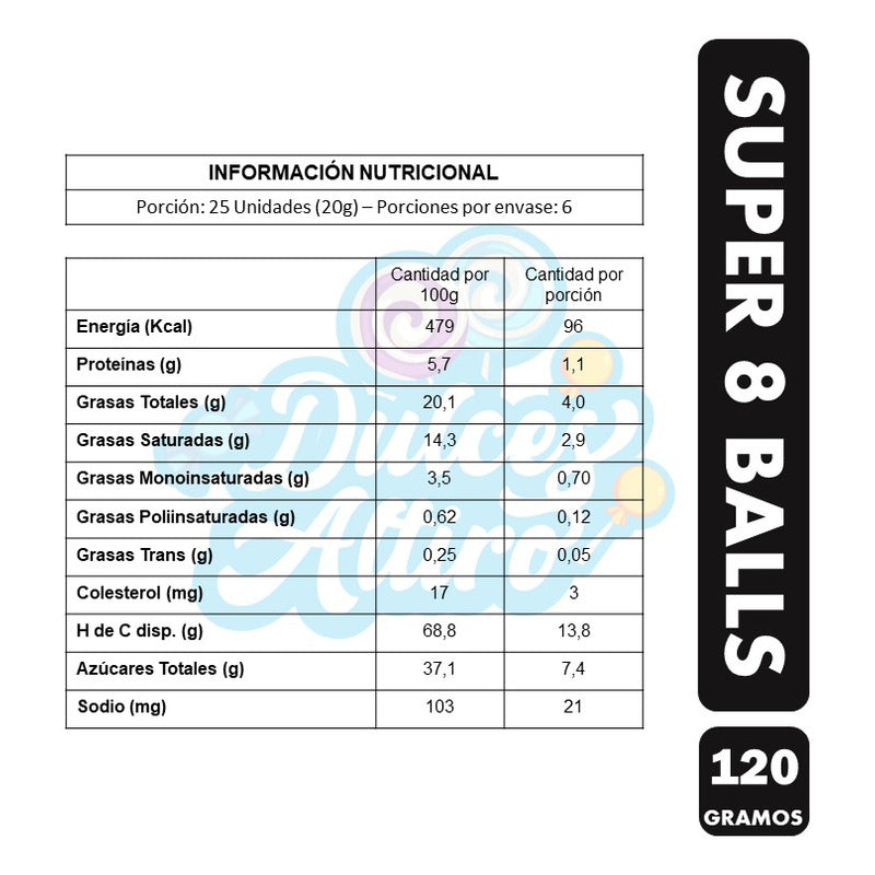Chocolate Super 8 Balls De Nestlé - Formato Doypack (120 Gr)