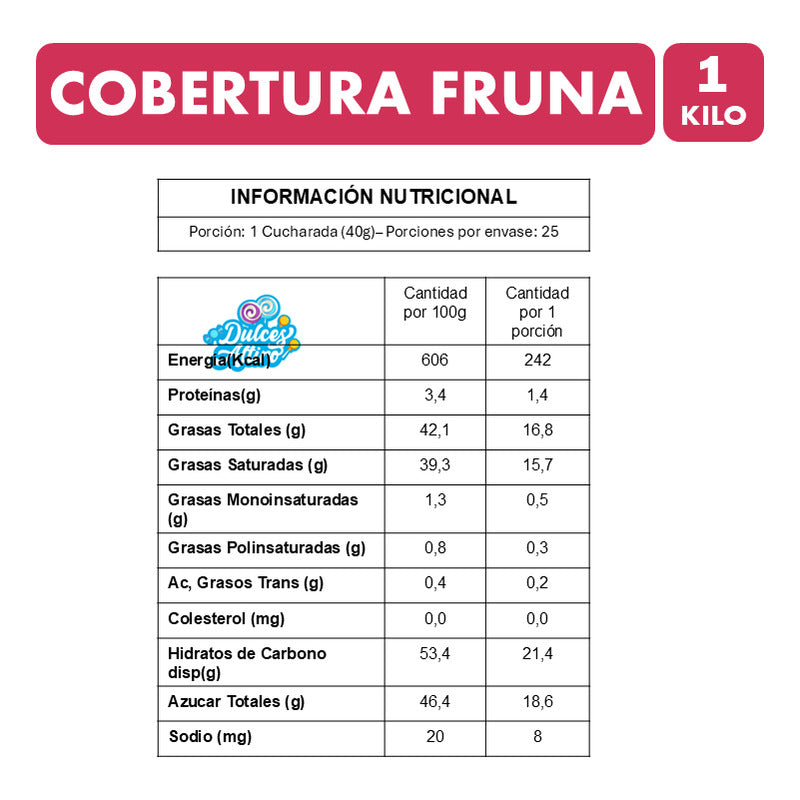 Cobertura Fruna De Alto Rendimiento Especial Baño (bolsa1kg)