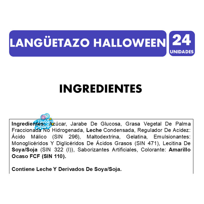 Dulces Halloween - Langüetazo De Naranja (contiene 24 Uni)