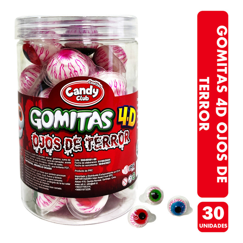 Dulces Halloween - Gomitas 4d Ojos De Terror - Contiene 30 U