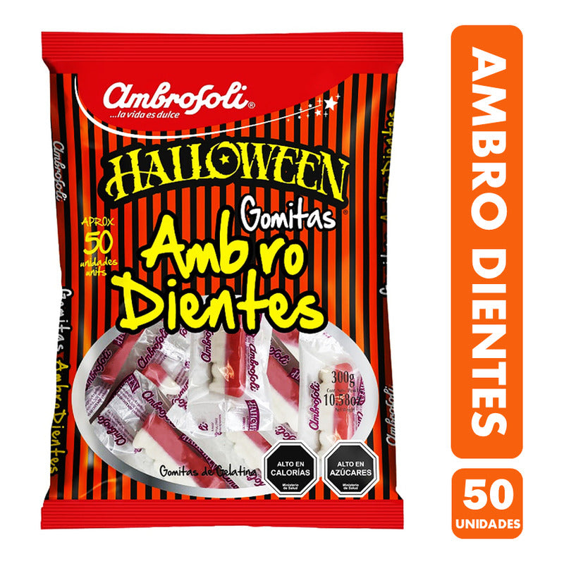 Dulces Halloween - Ambro Dientes Frutales (contiene 50 Uni)