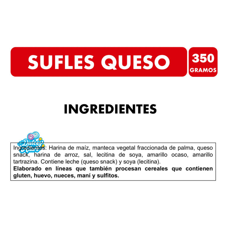 Sufles De Queso Chanfle Snack Salado (bolsa Grande 350g)