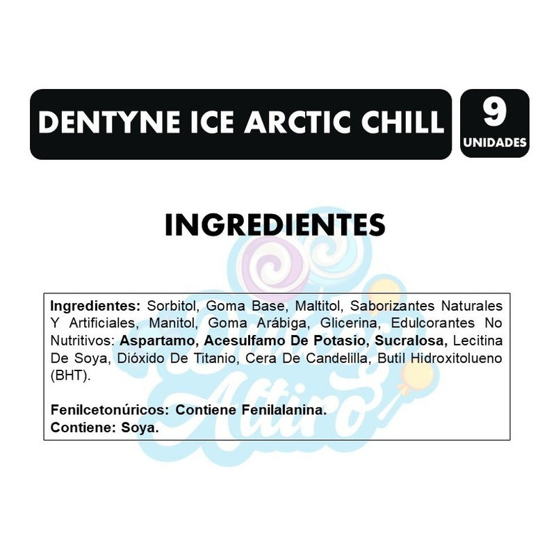 Chicle Dentyne Ice Arctic Chill Display 9 Unidades