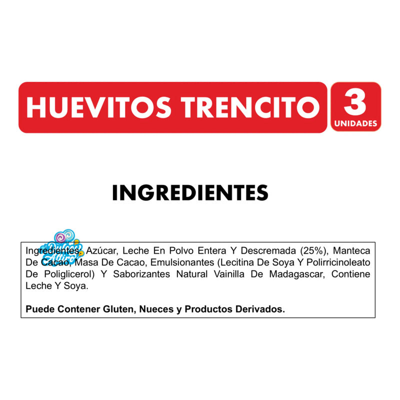 Pack 3 Bandejas Huevitos De Pascua Trencito (bandeja 50u)