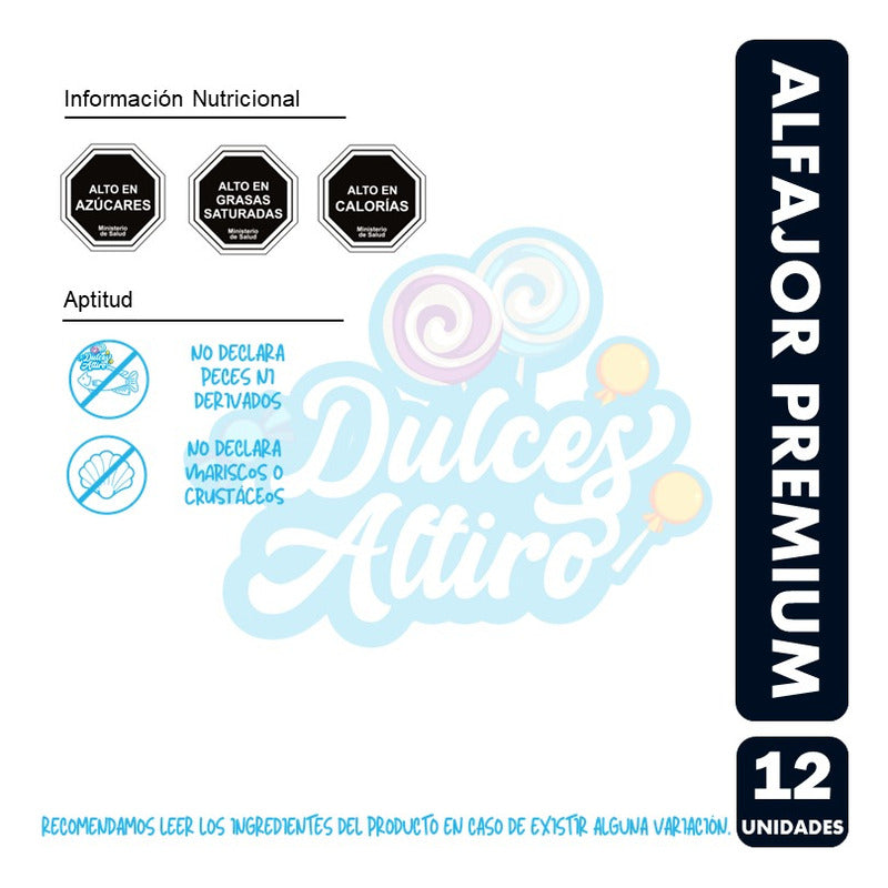 Alfajor Doble Premium Relleno De Manjar Calaf(caja Con 12u)