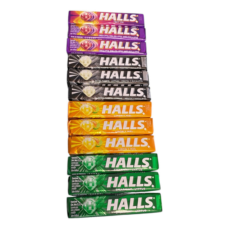 Halls En Sabores Surtidos - Caja Con 12 Un En Sabores Mixtos