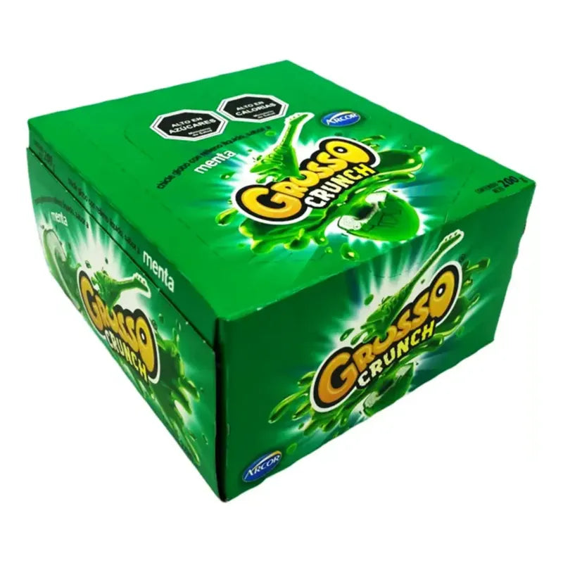 Grosso Crunch Sabor Menta - Caja Con 40 Unidades De Chicle