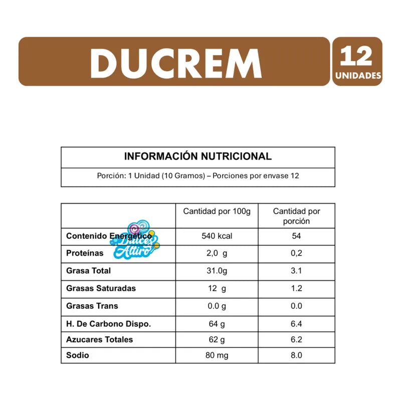 Ducrem Crema De Chocolate Con Avellana Y Chocolate Blanco