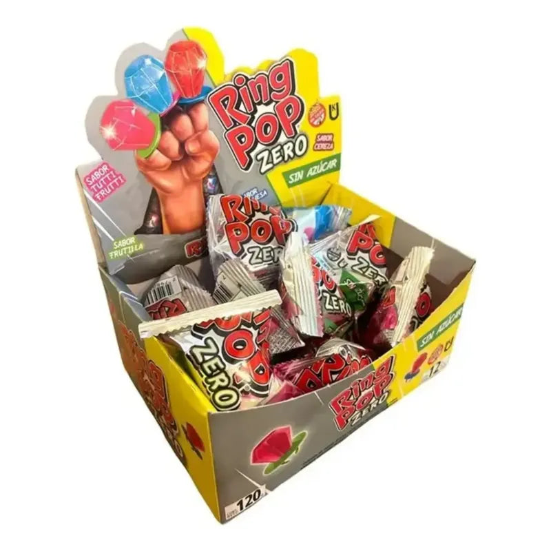 Ring Pop Zero Sin Azúcar - Anillos De Sabores Surtidos