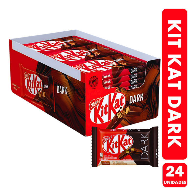 Kit Kat Dark Por Mayor Chocolate Semiamargo (caja Con 24 Un)