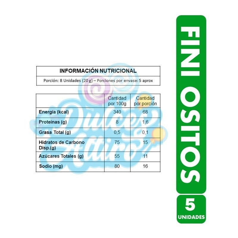Gomitas Fini Ositos Sabores Surtidos (pack De 5 Unidades)