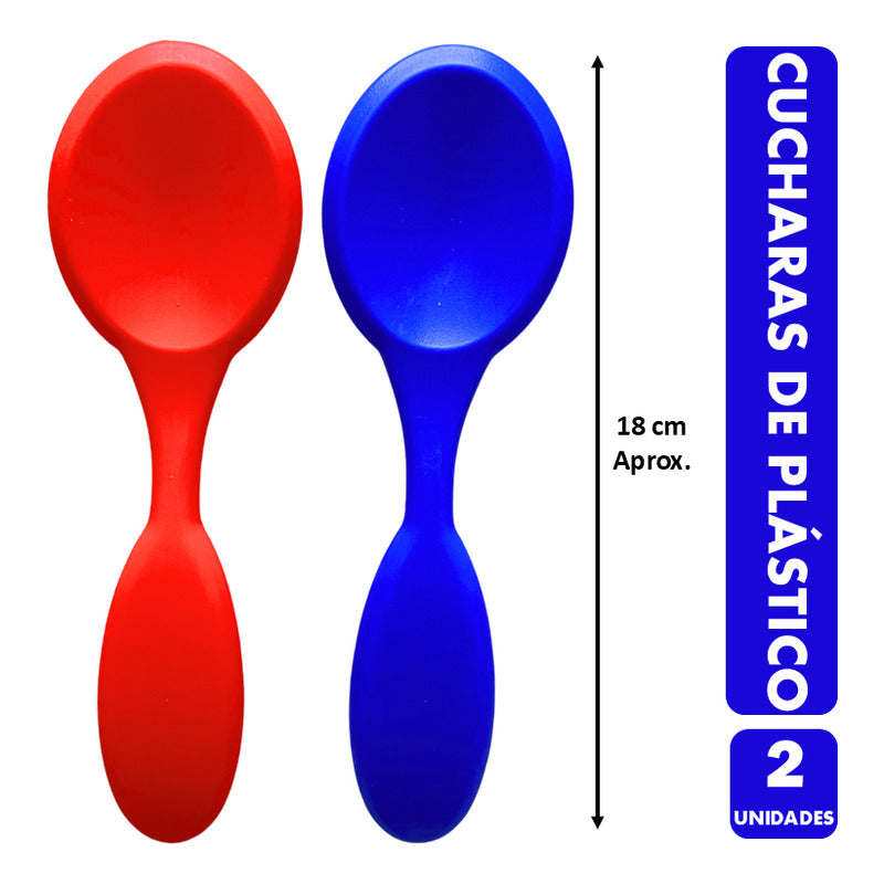 Cucharas Para Yincana De Plasticos Para El 18 (2 Unidades)