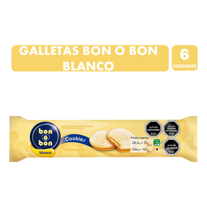 Galletas Bon O Bon Blanco De Arcor (pack De 6 Unidades)