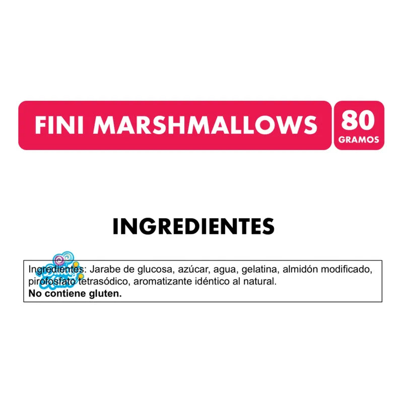 Marshmallows Fini Camping Sabor Vainilla (80 Gramos)