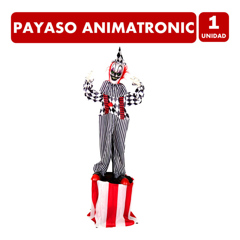 Payaso Diabolico Animatronic Con Movimiento Halloween(180cm)