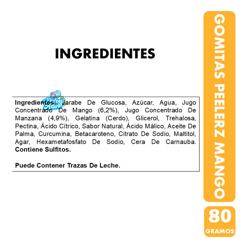 Gomitas Virales Peelerz Mango Pelables Sin Gluten De Amos