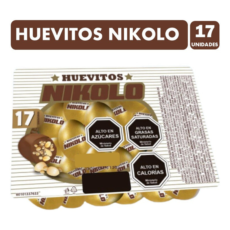 Huevos De Pascua De Nikolo Chocolate Clasico(bandeja De 17u)