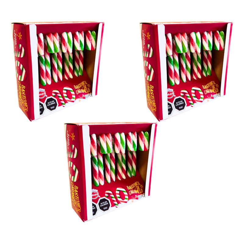 Bastones De Caramelos Especial Navidad  (pack De 3 Cajas)