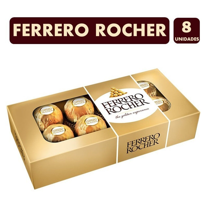 Chocolate Bombón Ferrero Rocher - Caja De 100gr (8 Bombones)