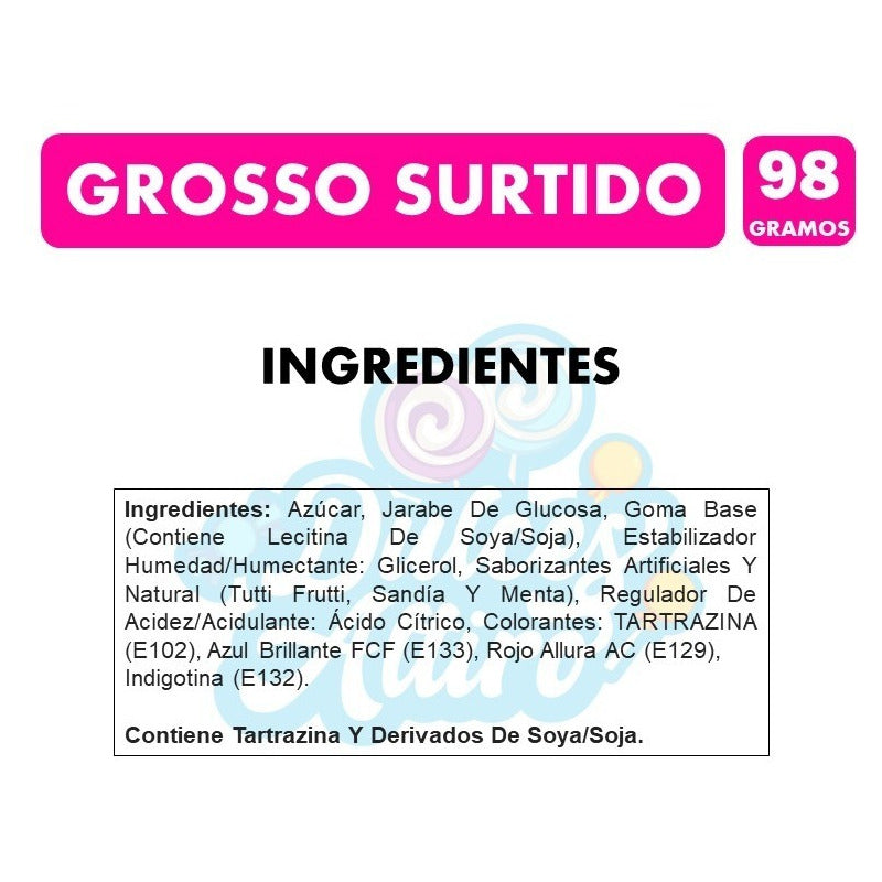 Grosso Sabores Surtidos - Chicles De Arcor (bolsa Con 98gr)