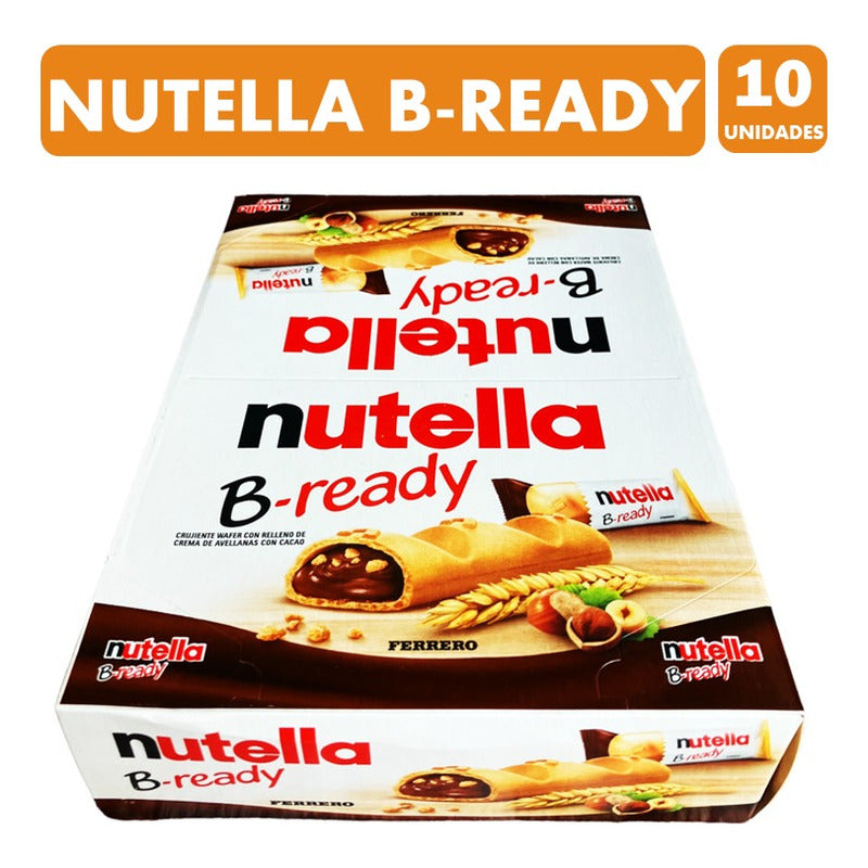 B-ready Oblea Rellena Con Crema De  Nutella (caja Con 10 Un)