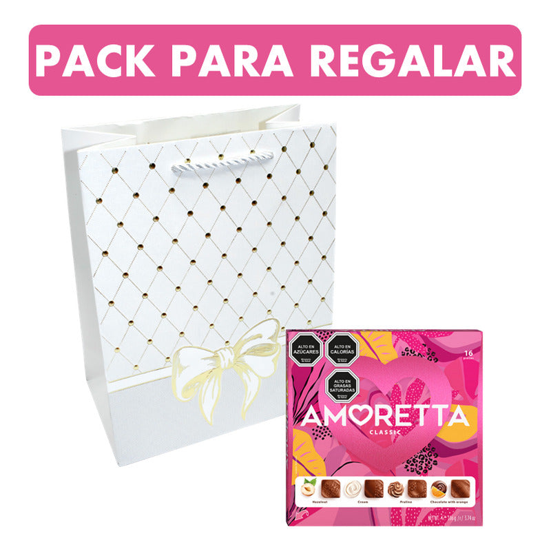 Bombones Amoretta Pralinés (caja Rosa) + Bolsa De Regalo