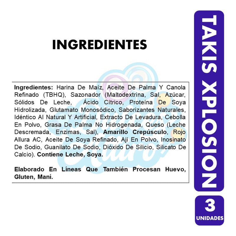 Takis Xplosion - Tortillas Sabor Queso Y Ají (pack De 3 Uni)
