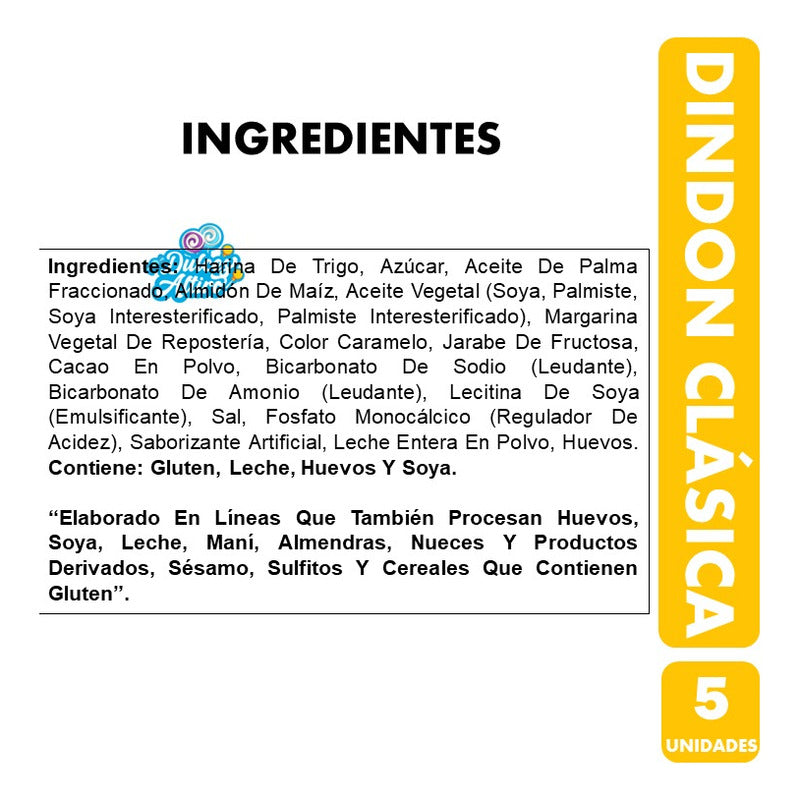 Galletas Din Don Crema Vainilla De Costa 115 Gr (pack 5 Un)