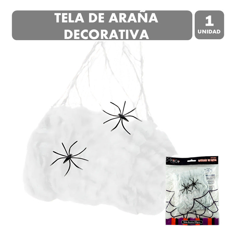 Telaraña Blanca Decorativa Especial Halloween 20g (unitario)