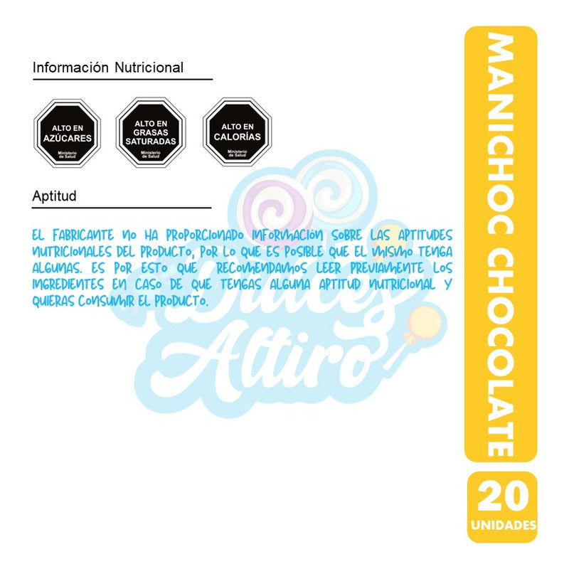 Manichoc, Sabor Chocolate De Leche, De Fruna - Pack De 20un.
