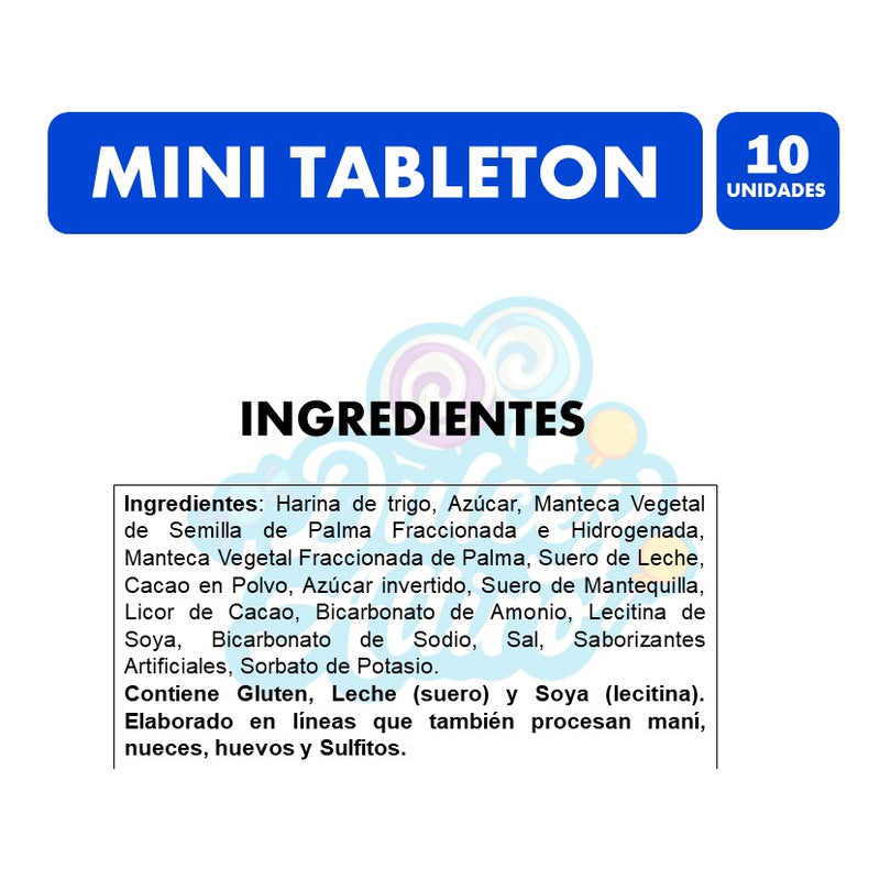 Tableton Galletas De Colación De Fruna(pack Con 10 Unidades)