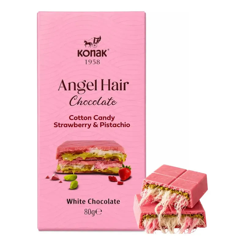 Chocolate Blanco Angel Hair Dubai 80 G Pistacho Fresa