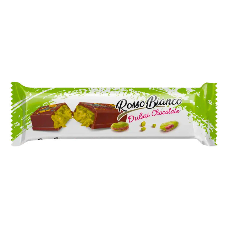 Chocolate Dubai Rosso Bianco De Pistacho (barra De 35 Gr)