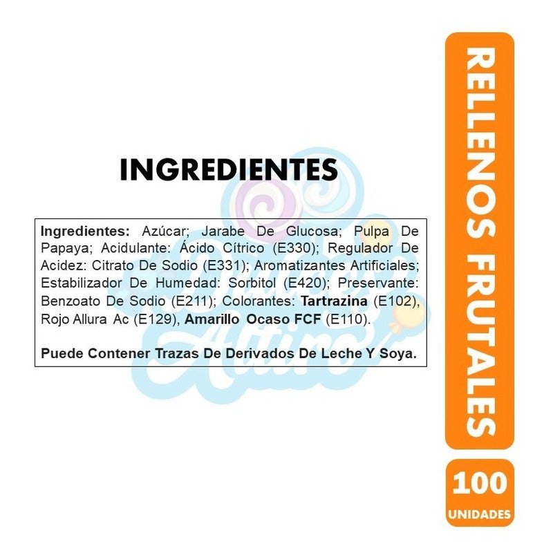 Caramelos Rellenos Frutales De Arcor - Bolsa De 100 Unidades