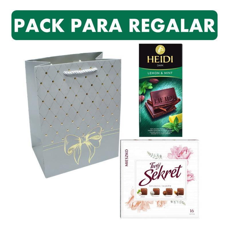 Pack Caramelos Mieszko + Chocolate Heidi Limon Menta + Bolsa