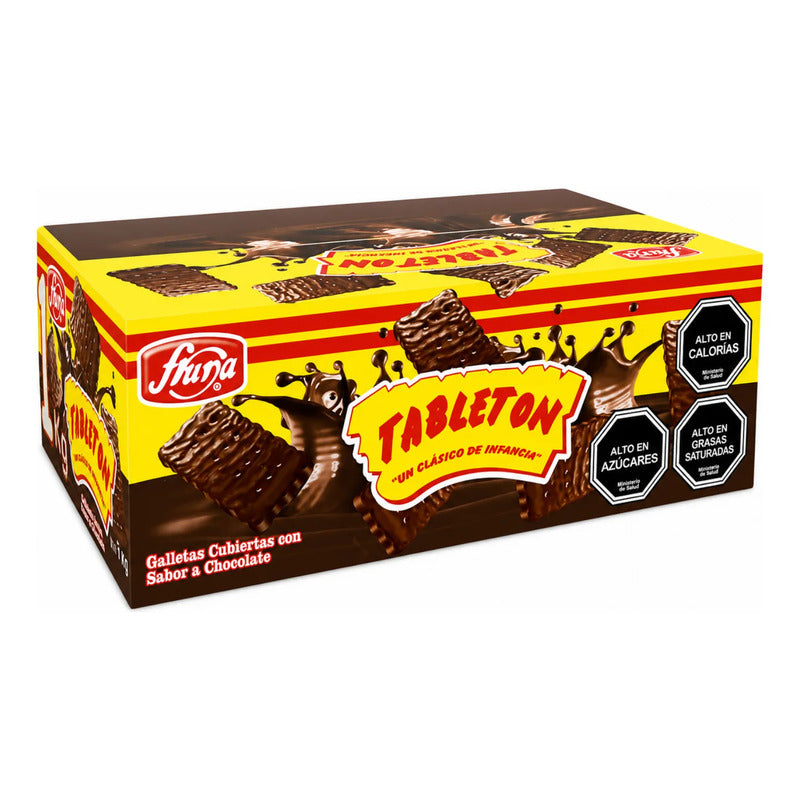 Tableton Fruna Galletas Bañadas En Chocolate - Caja 1kg