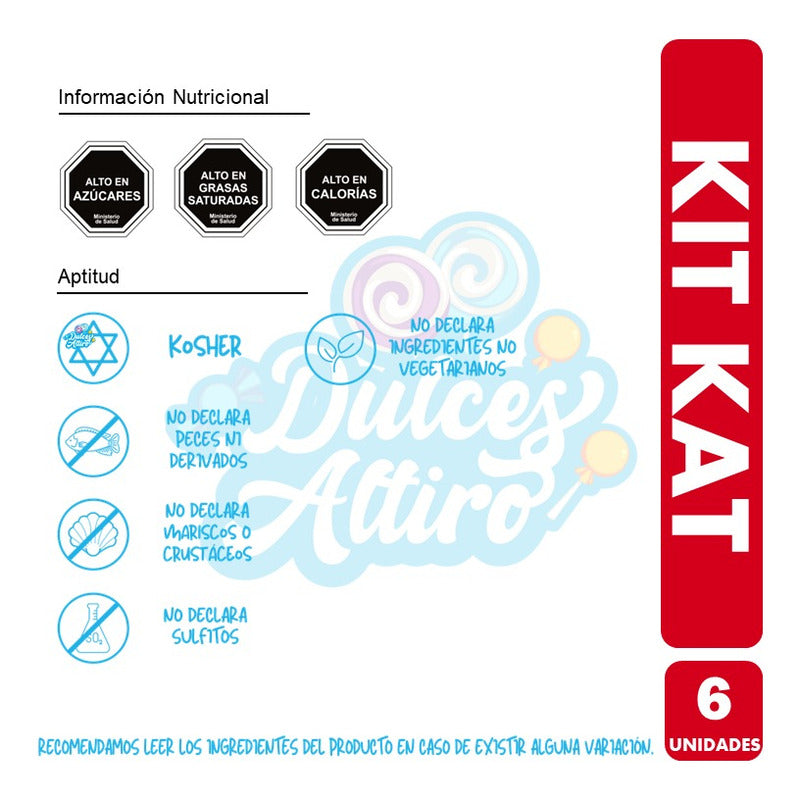 Kitkat De Nestle - Chocolates (pack Con 6 Unidades)