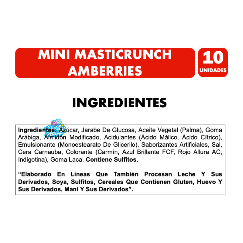 Amberries Masticrunch Masticables De Ambrosoli(caja Con 10u)