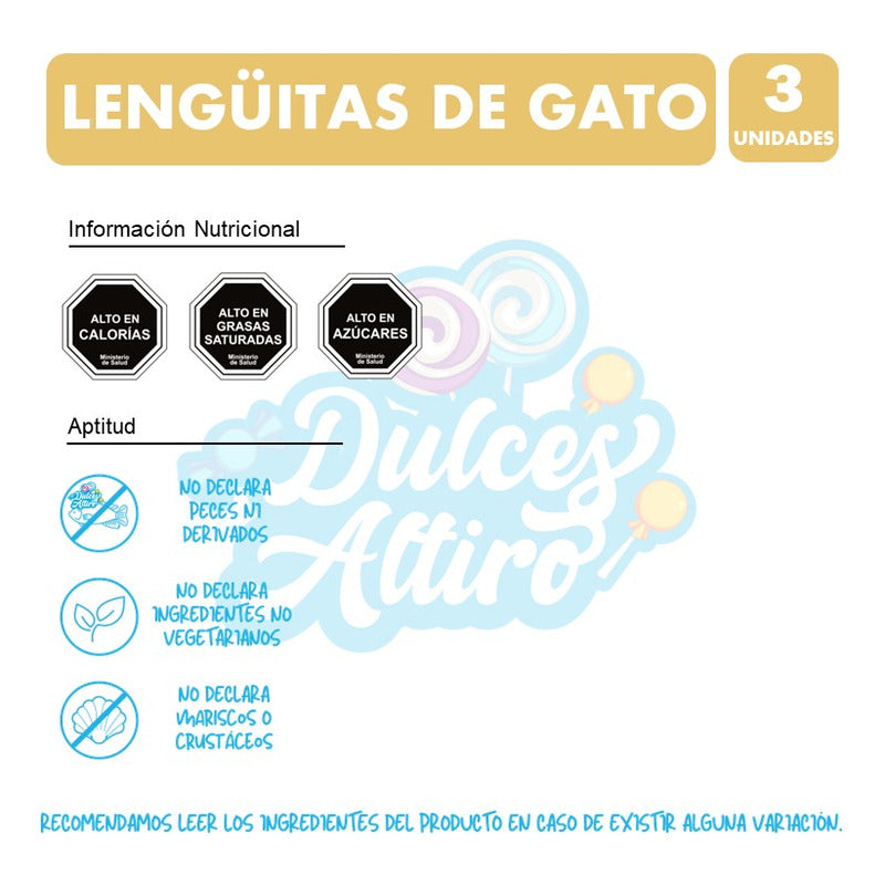Chocolate - Lenguitas De Gato Costa (pack Con 3 Unidades)