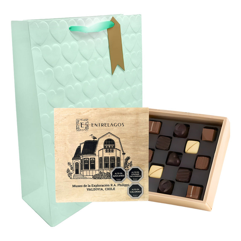 Bombones De Chocolates Entrelagos + Bolsa De Regalo 14f