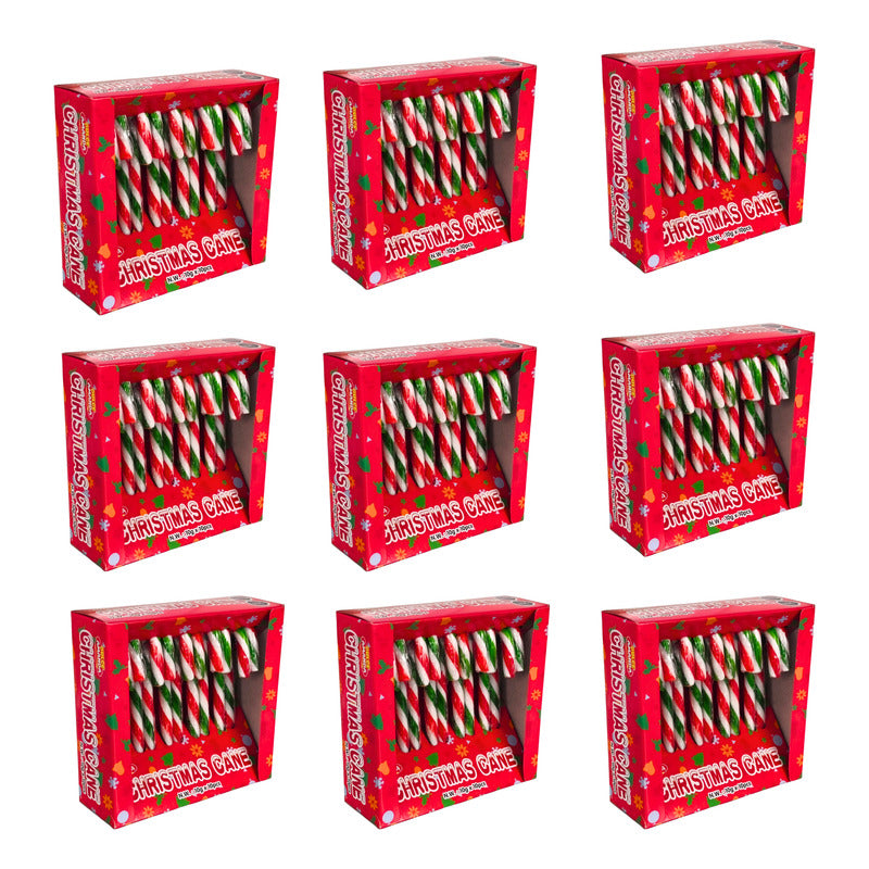 Bastones Dulces Navideños-pack Con 9 Display De Bastoncitos