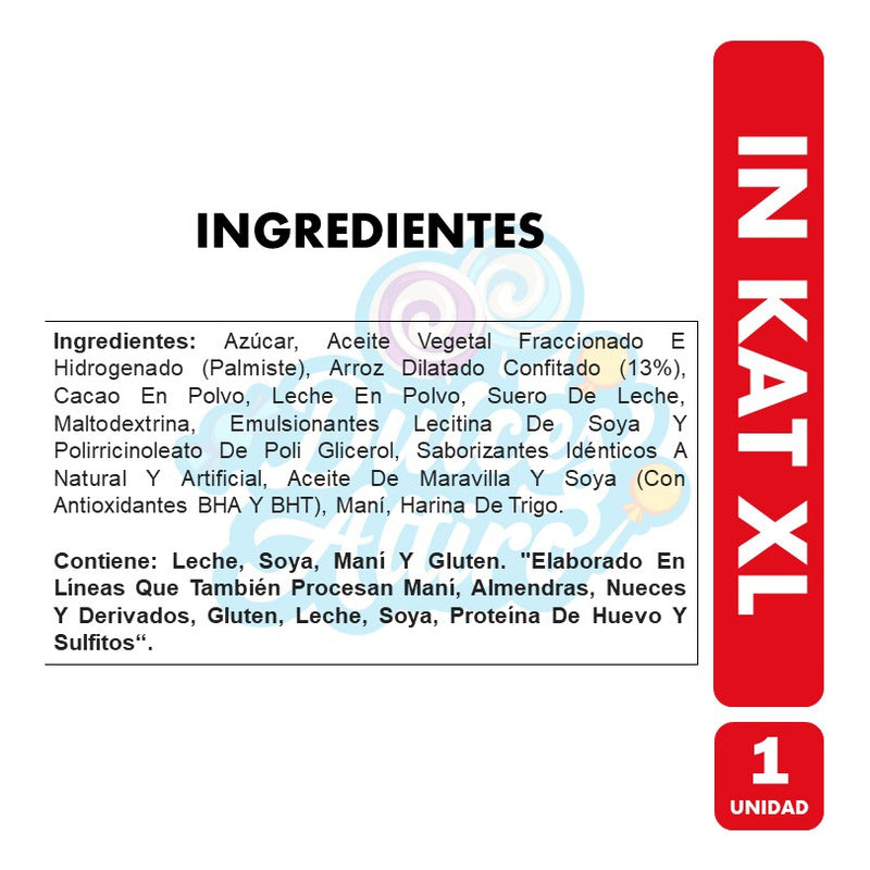In Kat Xl - Chocolate Con Arroz Crocante(tableta Con 90g)