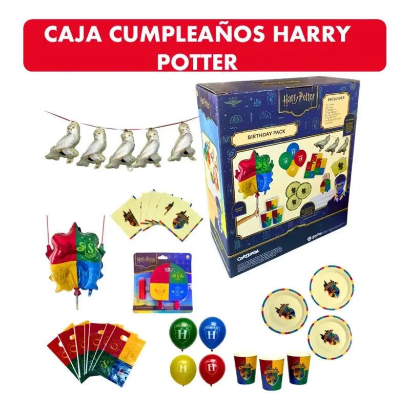 Pack Cumpleaños Harry Potter - Kit Decoración (20 Personas)
