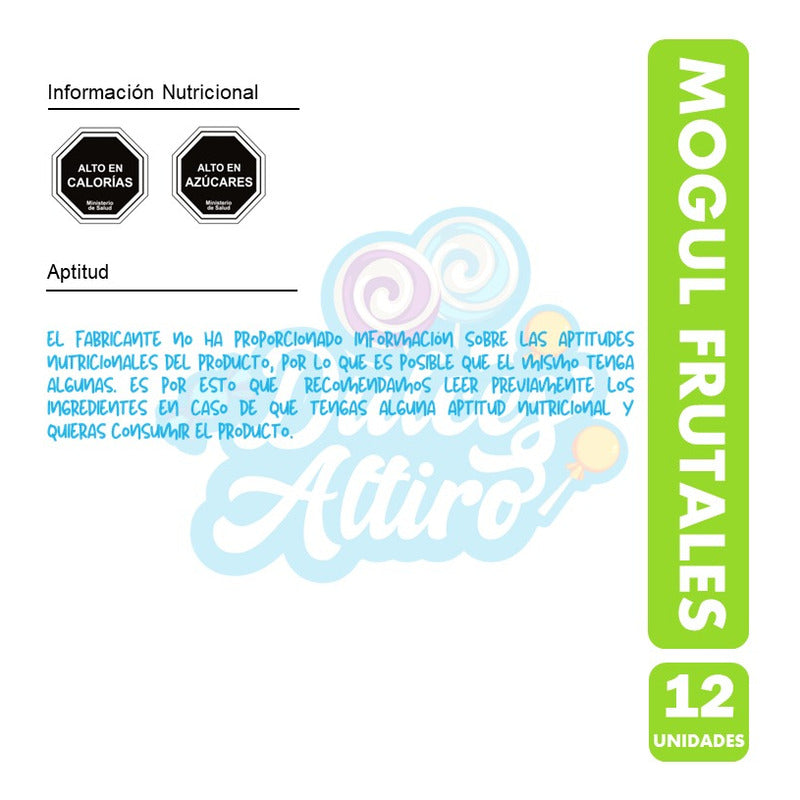 Gomitas De Sabores Frutales De Mogul En Rollo(caja Con 12un)