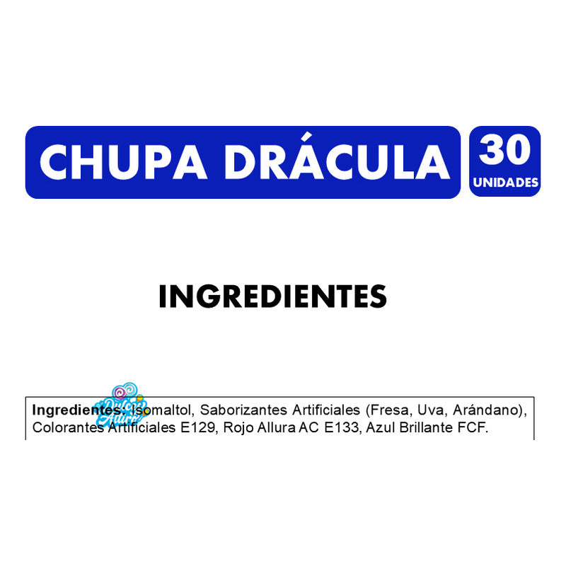 Dulces De Halloween - Caramelos Chupa Drácula Anillo (30 Un)