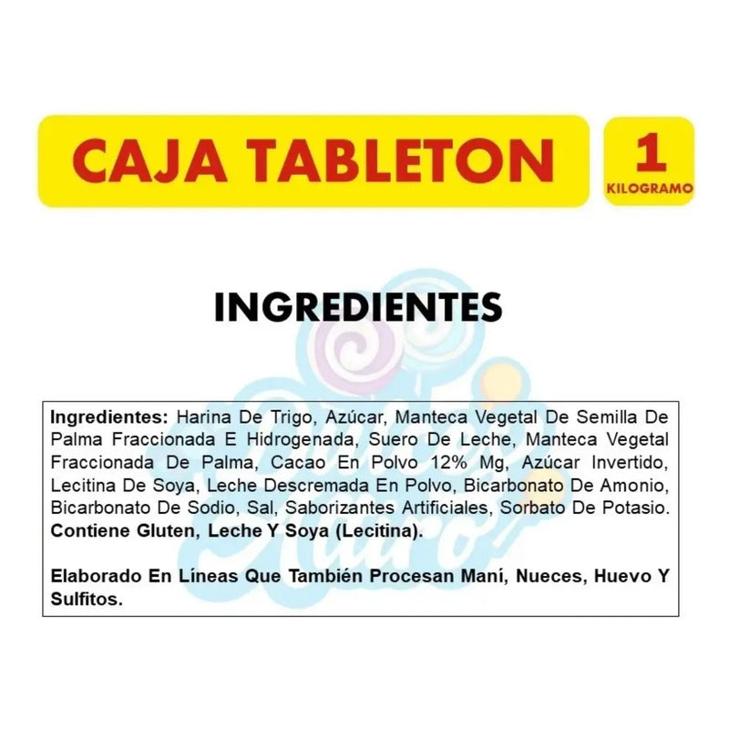 Tableton Fruna Galletas Bañadas En Chocolate - Caja 1kg