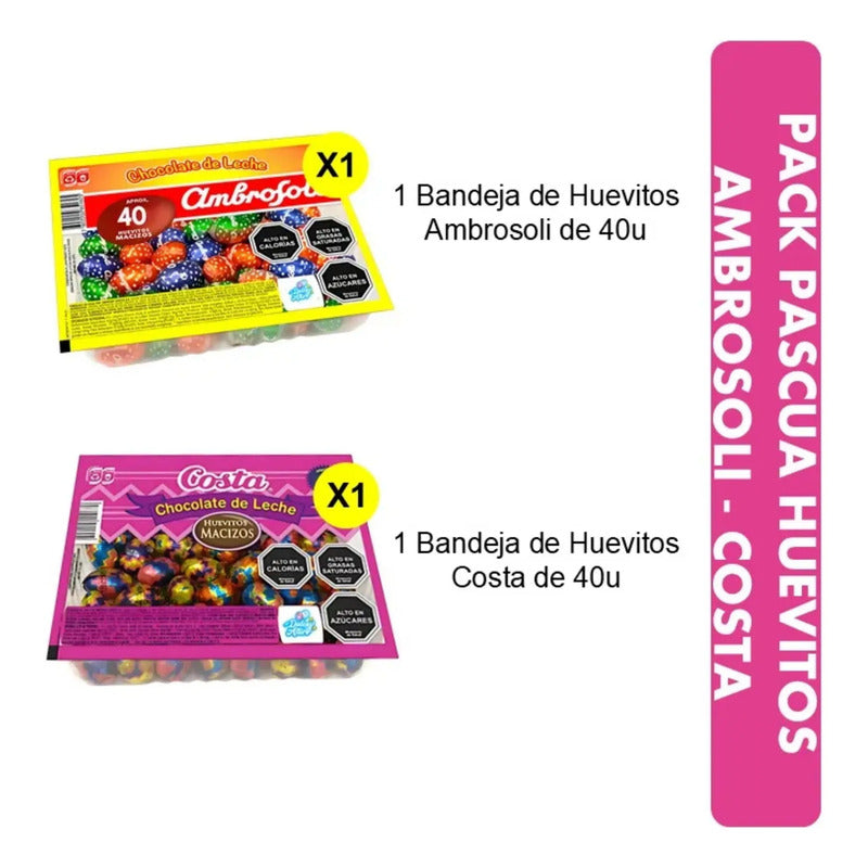 Pack De Pascua - Bandeja De Huevitos Costa + Ambrosoli