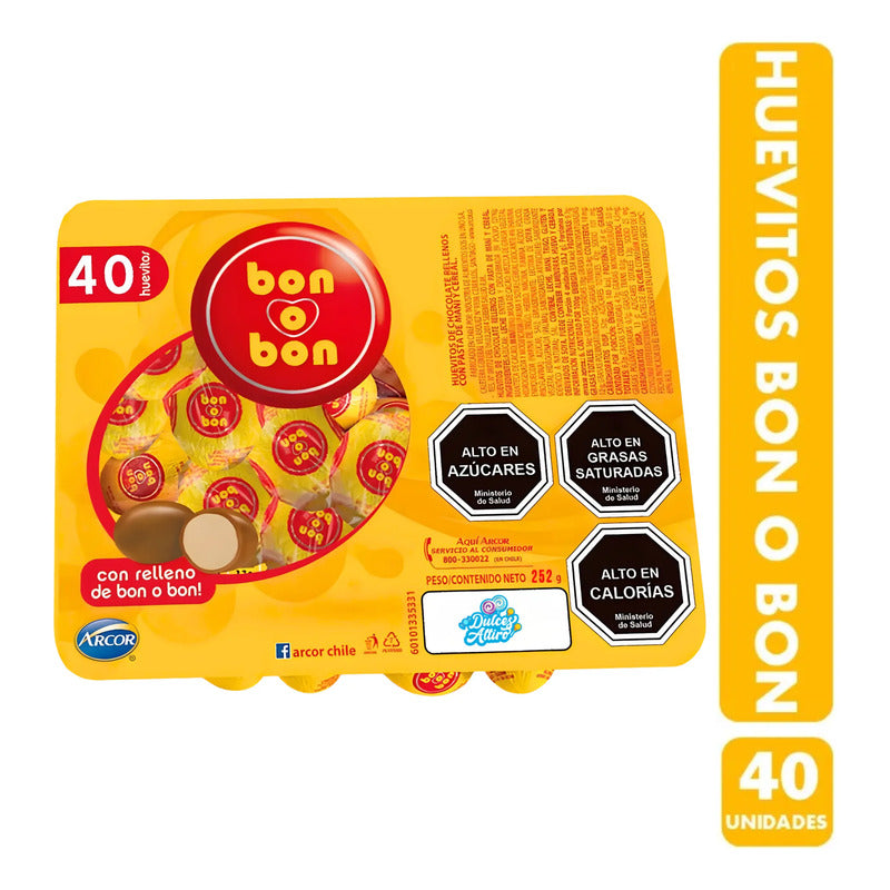 Huevitos De Pascua Bon O Bon - Bandeja Con 40 Unidades