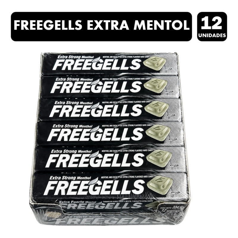 Freegells Caramelos Extra Strog (display 12 Unidades)